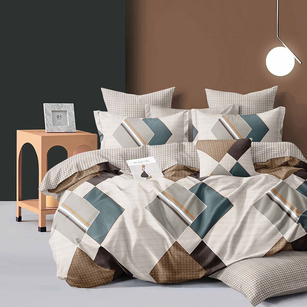 Geometric Print Double Bedsheet