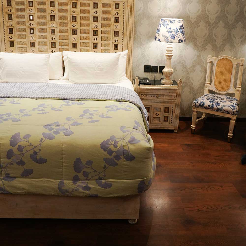 Lime & Lavender Floral Reversible Double Bed Duvet