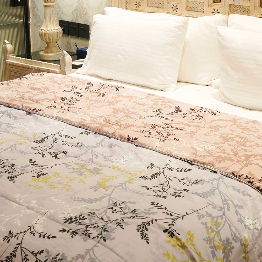 Flower Spring Grey Reversible Double Bed Duvet