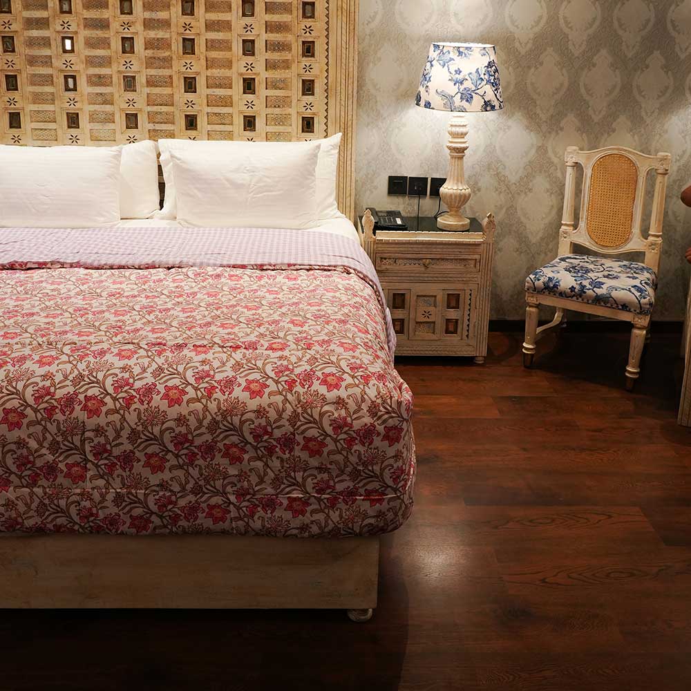 Jaipuri Floral Reversible Double Bed Duvet