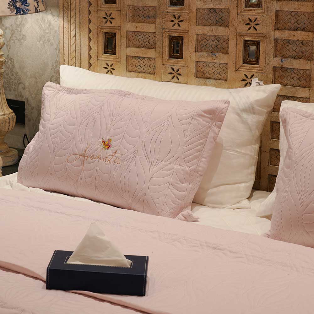 Rose Garden Quilted Comfort Double Bed Cover with Pillow Case Set