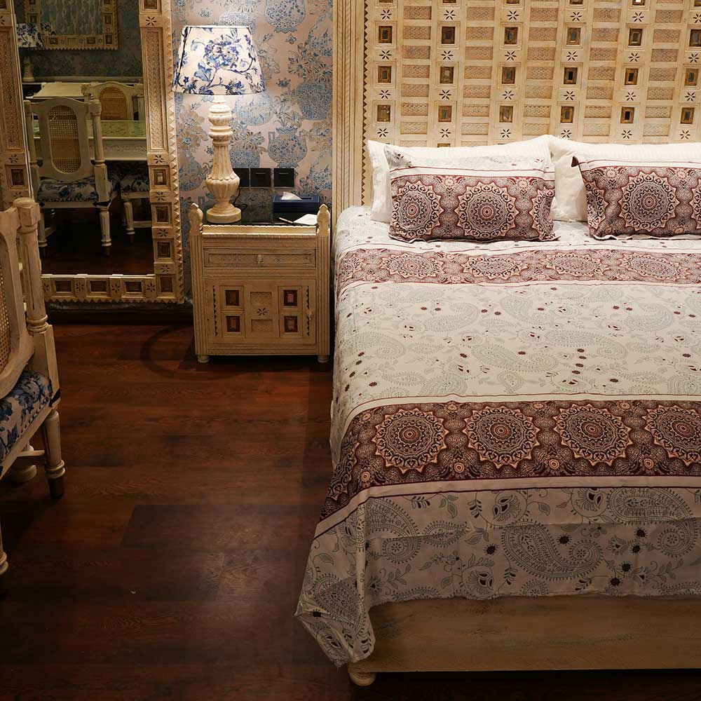 Mandala Majesty Double Bed sheet with Pilow Case Set