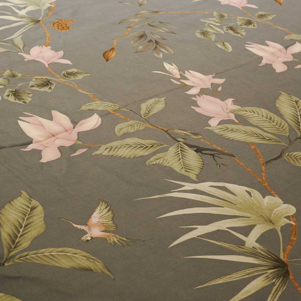 Vintage Floral Pure Cotton Double Bed sheet with Pilow Case Set