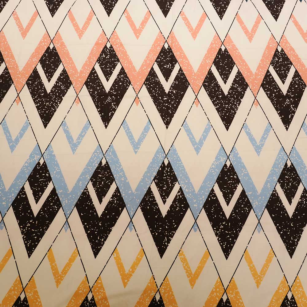 Retro Rhythm Pure Cotton Double Bed sheet with Pilow Case Set