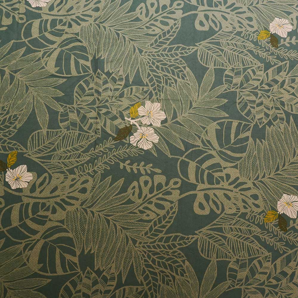 Pastel Green Garden Double Bed sheet with Pilow Case Set