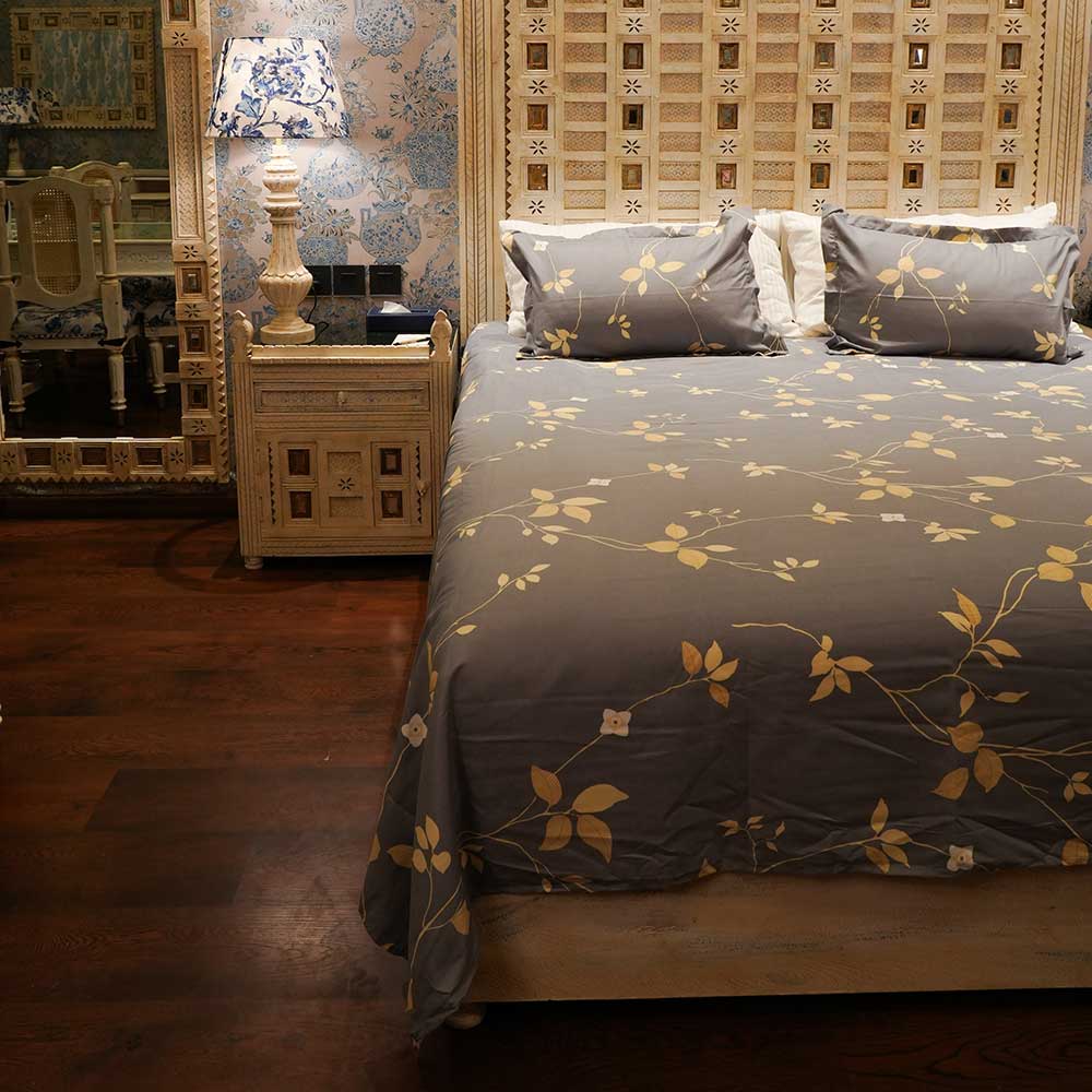 Petal Whisper Double Bed sheet with Pilow Case Set